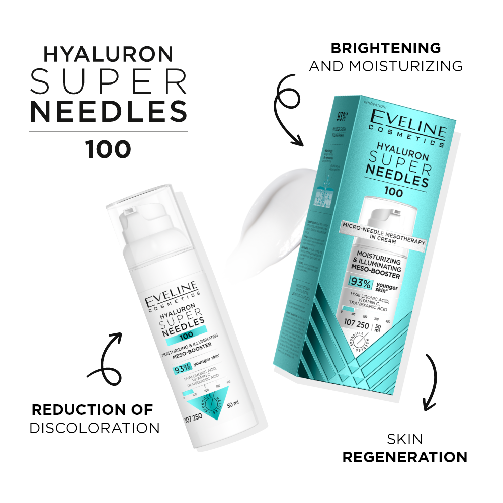 ESTHEWIN EP エッセンスFL & HA 各100ml Hyaluron 100 Moisturizing & illuminating mezo-booster – Eveline