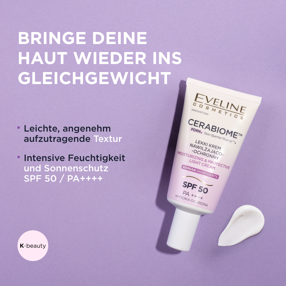 Leichte feuchtigkeitsspendende Schutzcreme SPF 50 PA++++ - 2