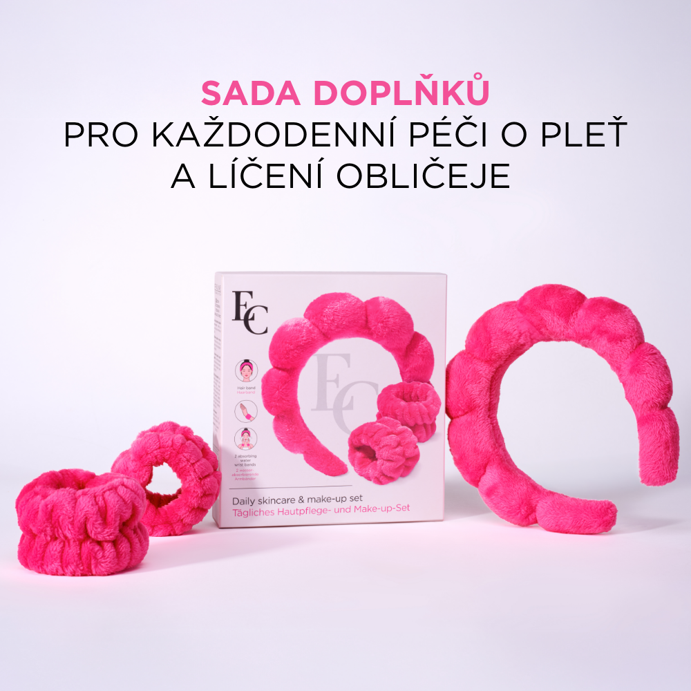 Sada čelenky a gumiček pro každodenní péči a líčení obličeje - 2