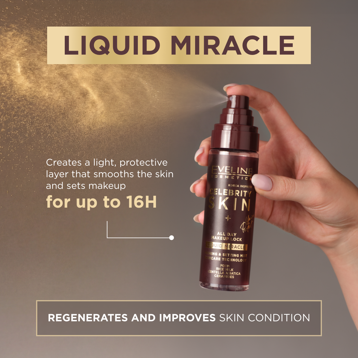Праймер-фіксатор макіяжу Liquid Miracle – Eveline Cosmetics