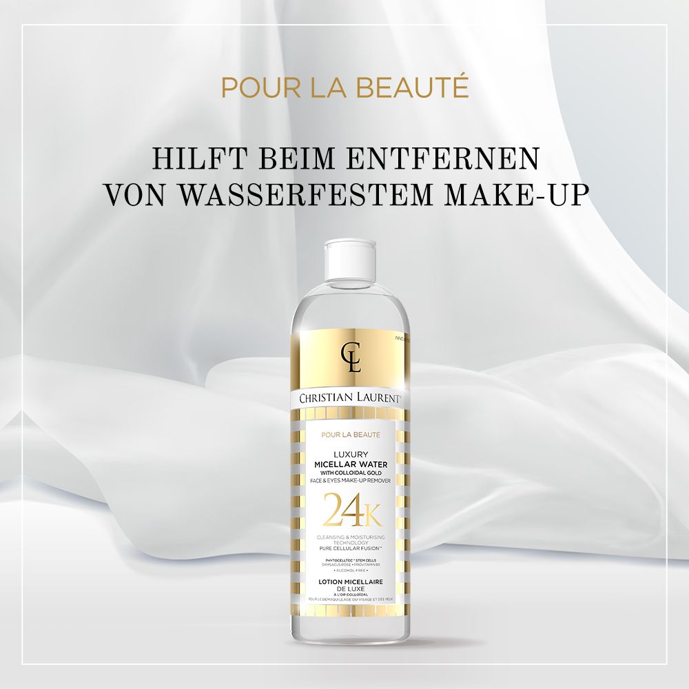 Luxuriöses Mizellenwasser mit kolloidalem Gold zur Gesichts- und Augen-Make-up-Entfernung - 2