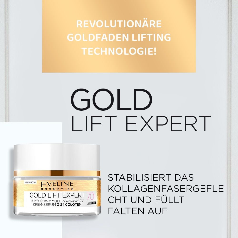 Luxuriöses, mehrfach reparierendes Creme-Serum mit 24k Gold 70+ - 2