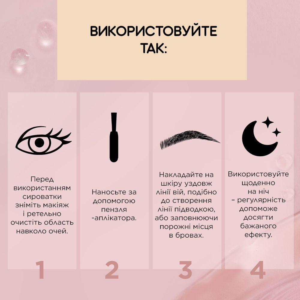 Мультипептидна сироватка для росту вій та брів - 2