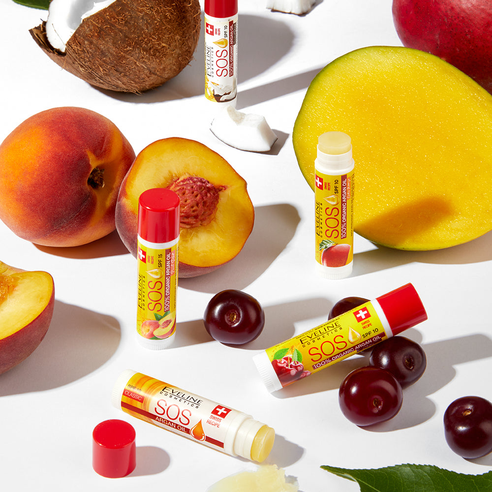 S.O.S. Nourishing and regenerating lip balm Peach Sorbet – Eveline