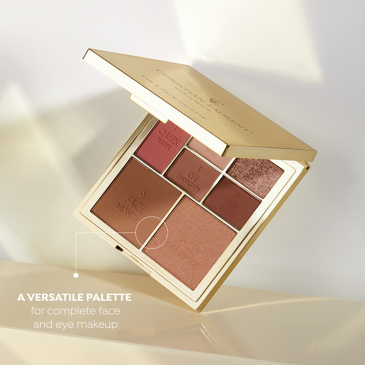 Multifunctional palette for face contouring and eye makeup