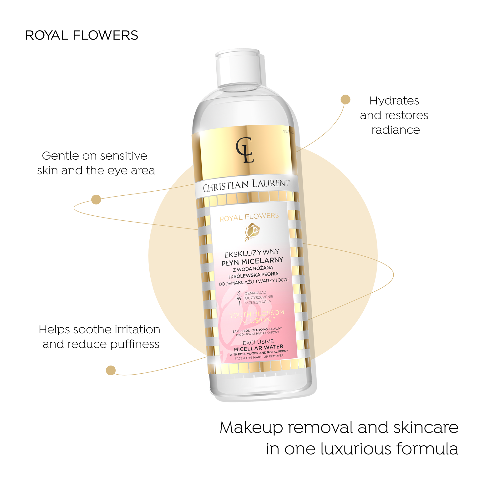 Exclusive micellar water with rose water and royal peony - 2