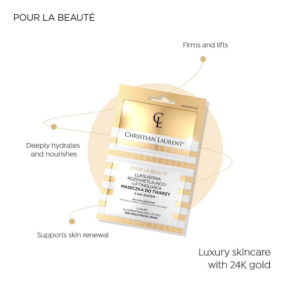 Luxurious illuminating and lifting face mask with 24k gold - 2