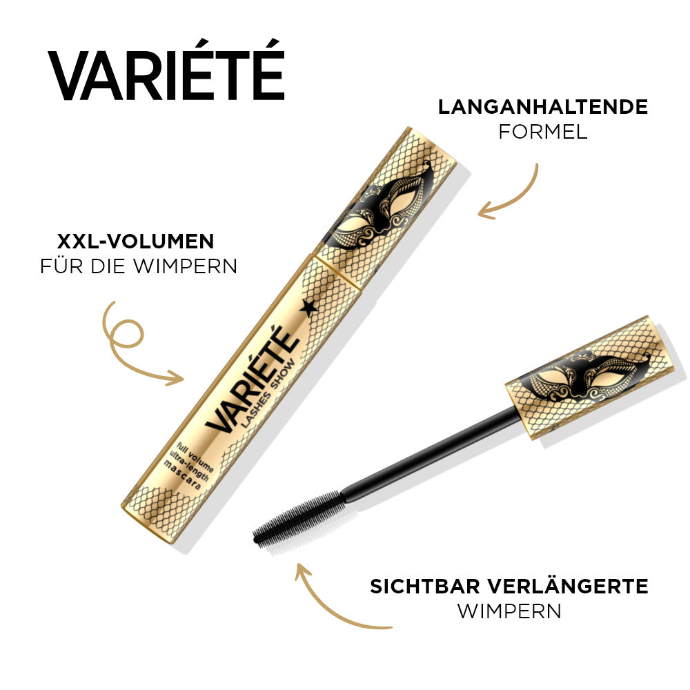 Verdichtende und verlängernde Mascara, Schwarz - 2