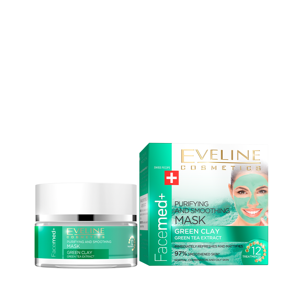 Reinigende und glättende Maske mit grüner Tonerde