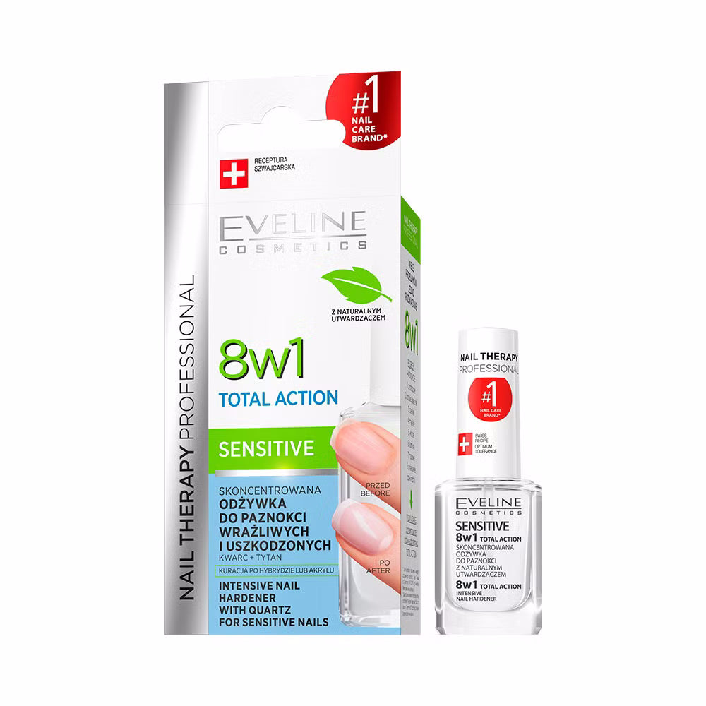 Koncentrovaný kondicionér pro křehké a lámavé nehty, Total Action Sensitive 8v1