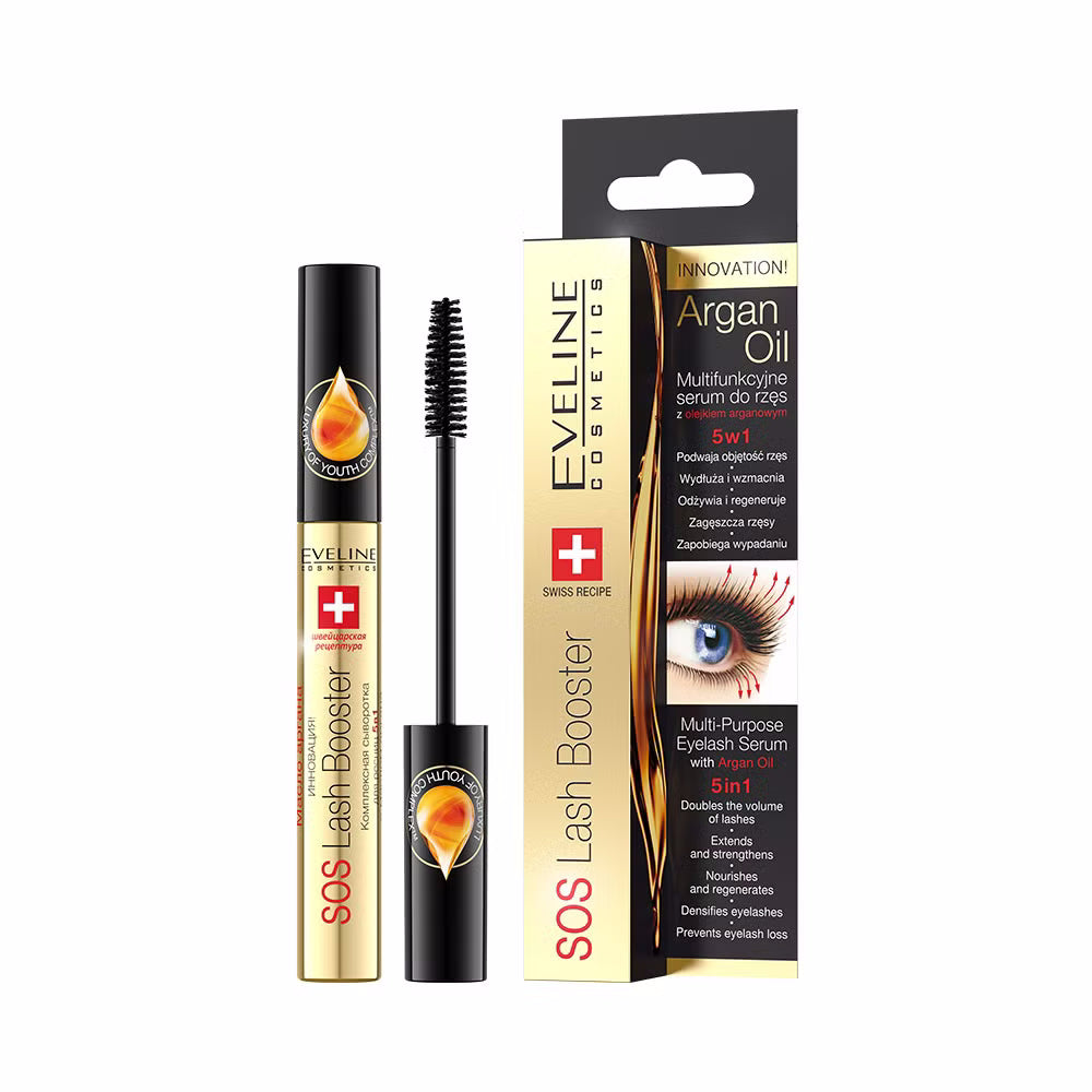 SOS Lash Booster Eyelash serum 5in1 with argan oil - Eveline