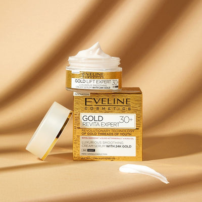 Gold Lift Expert Smoothing cream-serum, day and night, 30+