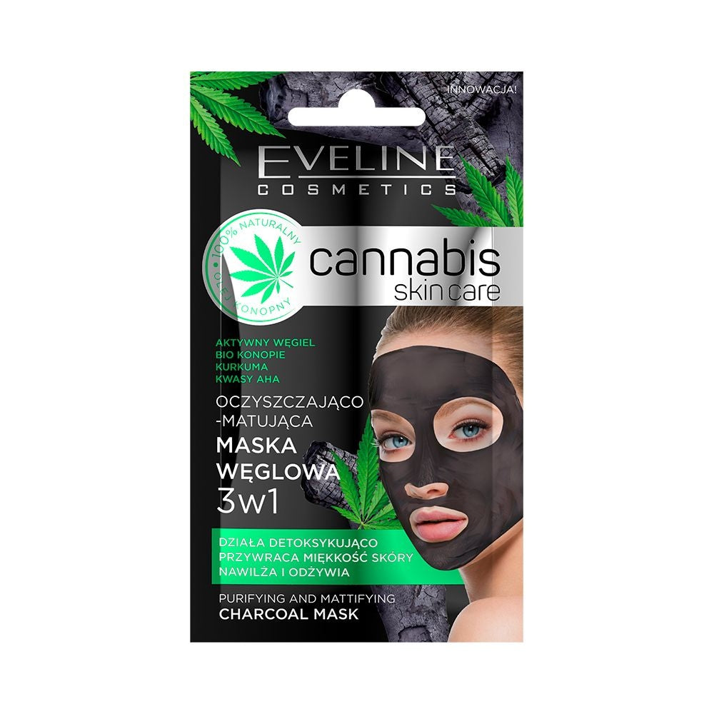 Tiefenreinigende und mattierende Holzkohlemaske 3in1