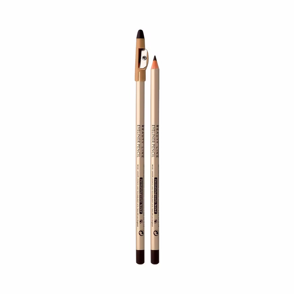 Long eye pencil with sharpener, brown