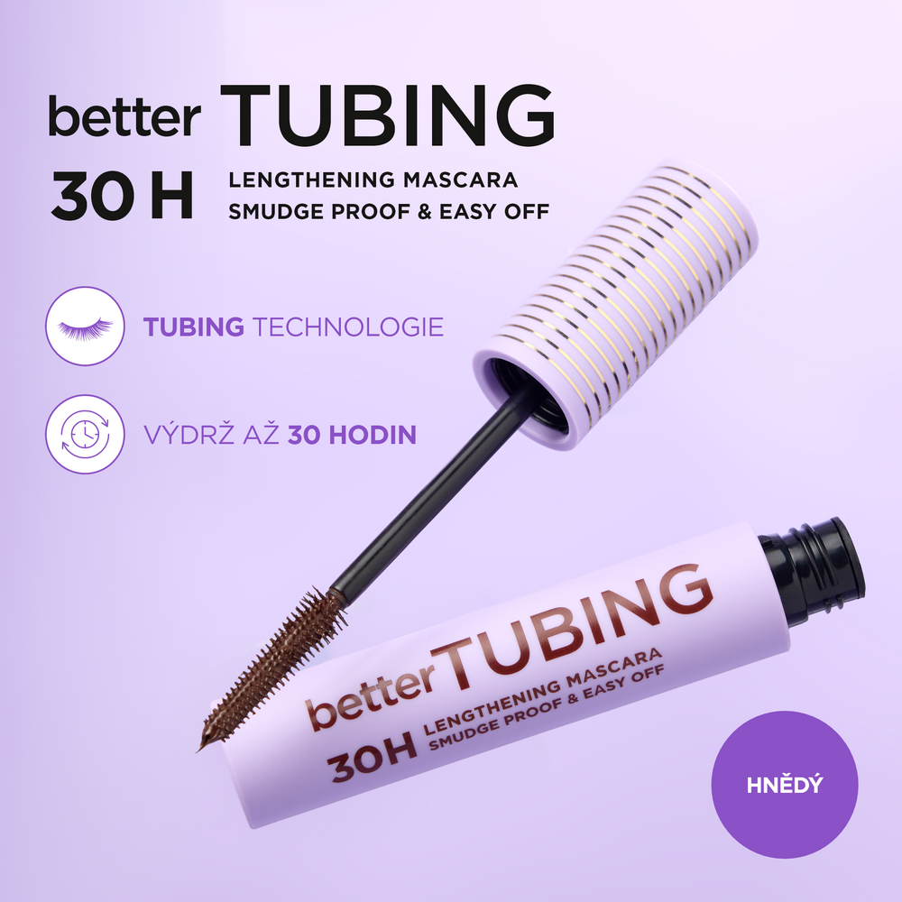 Řasenka Better Tubing prodlužující 30h, hnědá - 2
