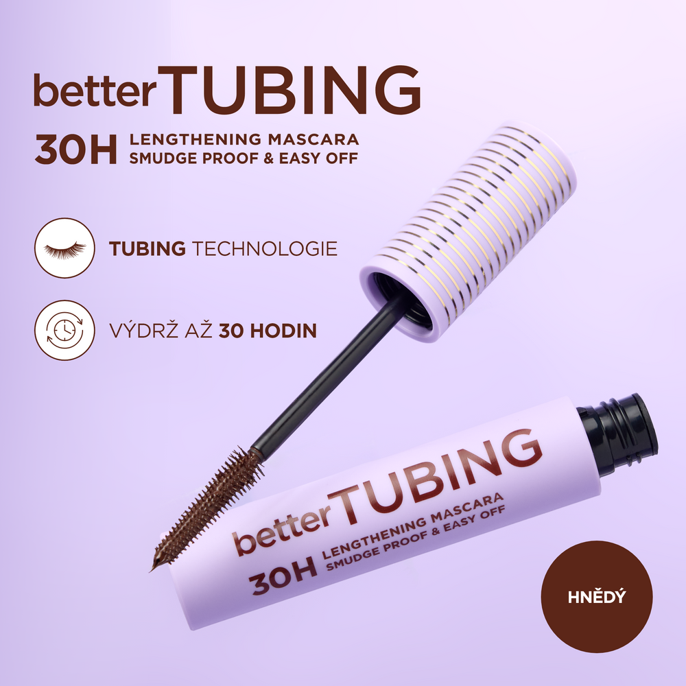 Řasenka Better Tubing prodlužující 30h, hnědá - 2