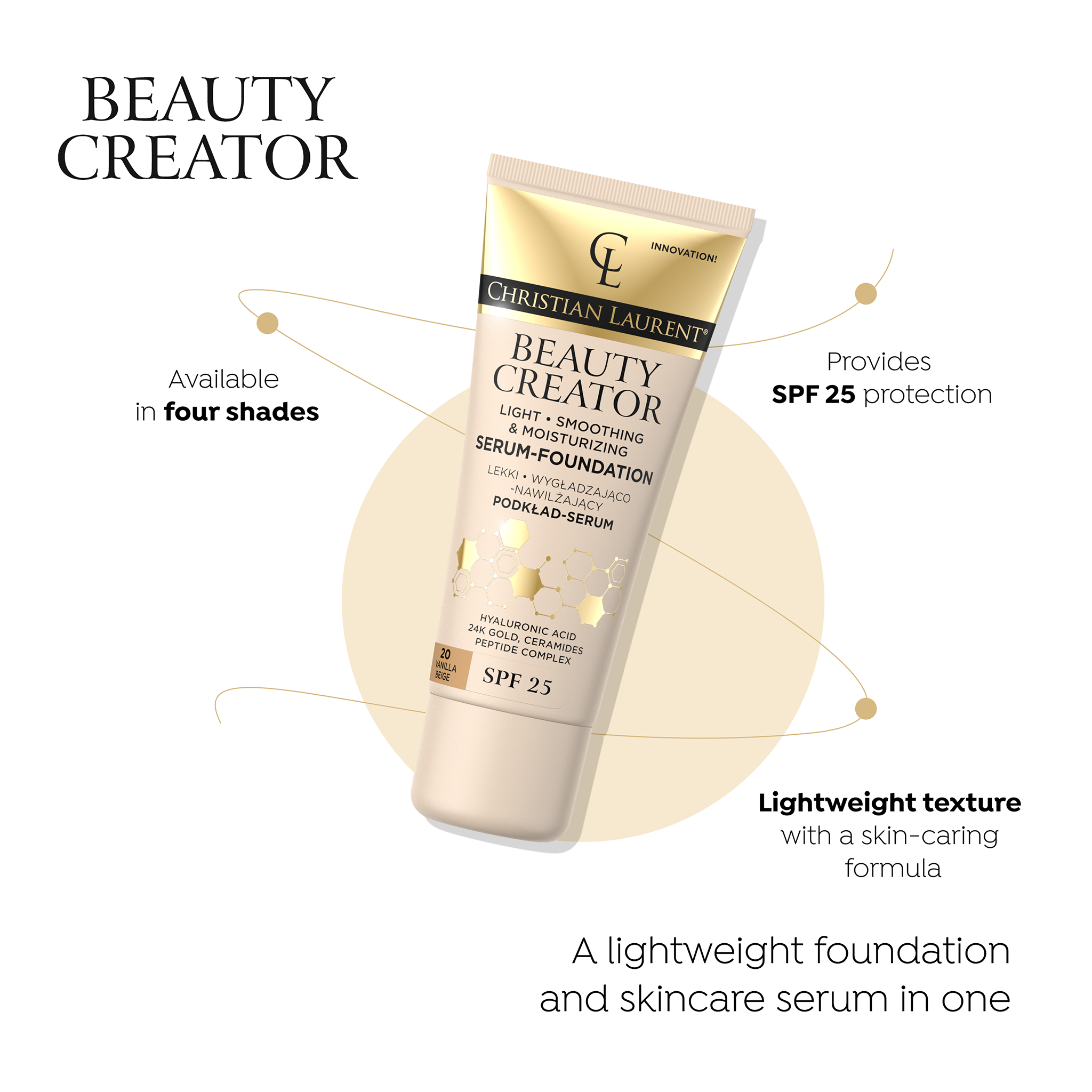 Light smoothing and moisturizing serum-foundation with SPF25 - 2