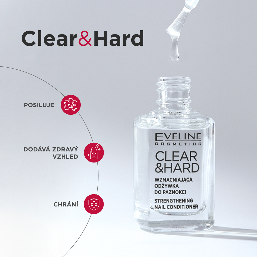 Posilující lak na nehty Clear&Hard - 2