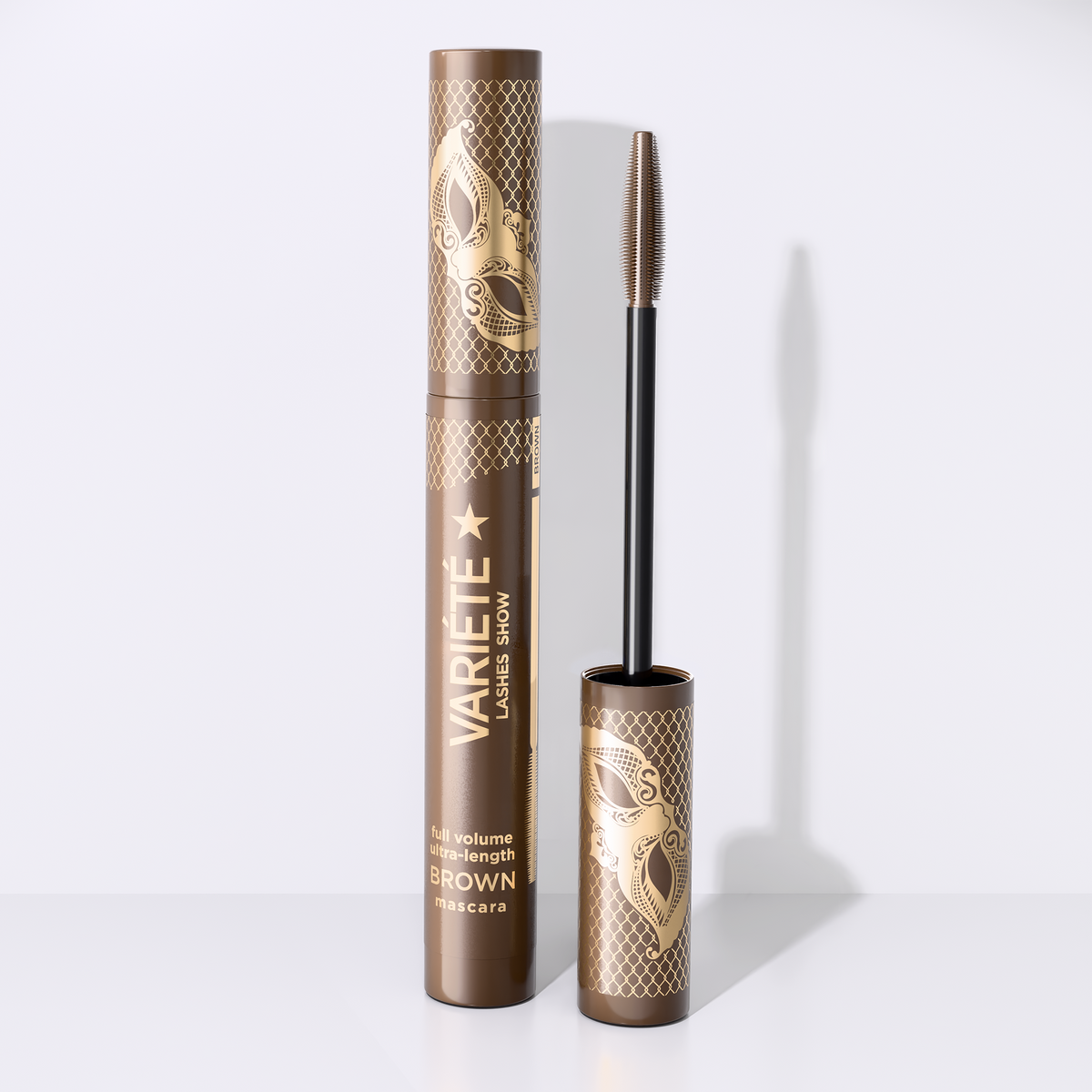 Thickening and lengthening mascara, brown
