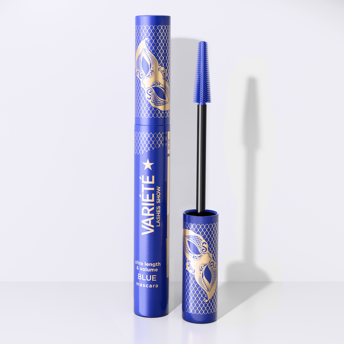 Lengthening and thickening mascara, blue
